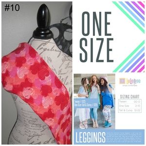 LuLaRoe Valentine Leggings - BRAND NEW - One Size